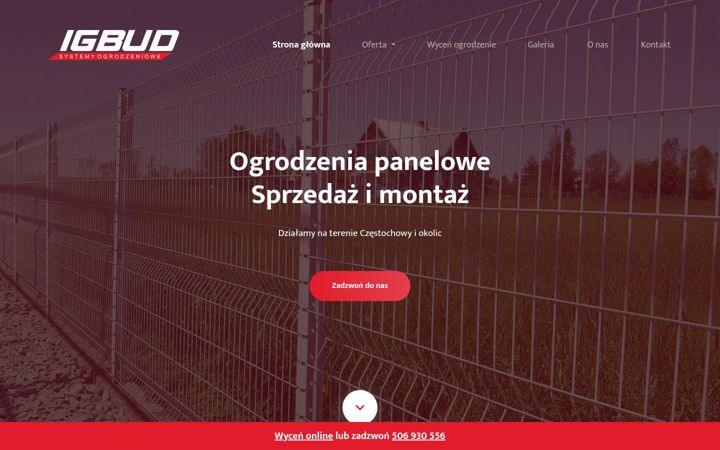 Screenshot of igbud-ogrodzenia.pl