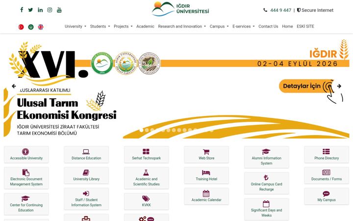 Screenshot of igdir.edu.tr