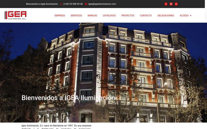 Screenshot of igeailuminacion.com