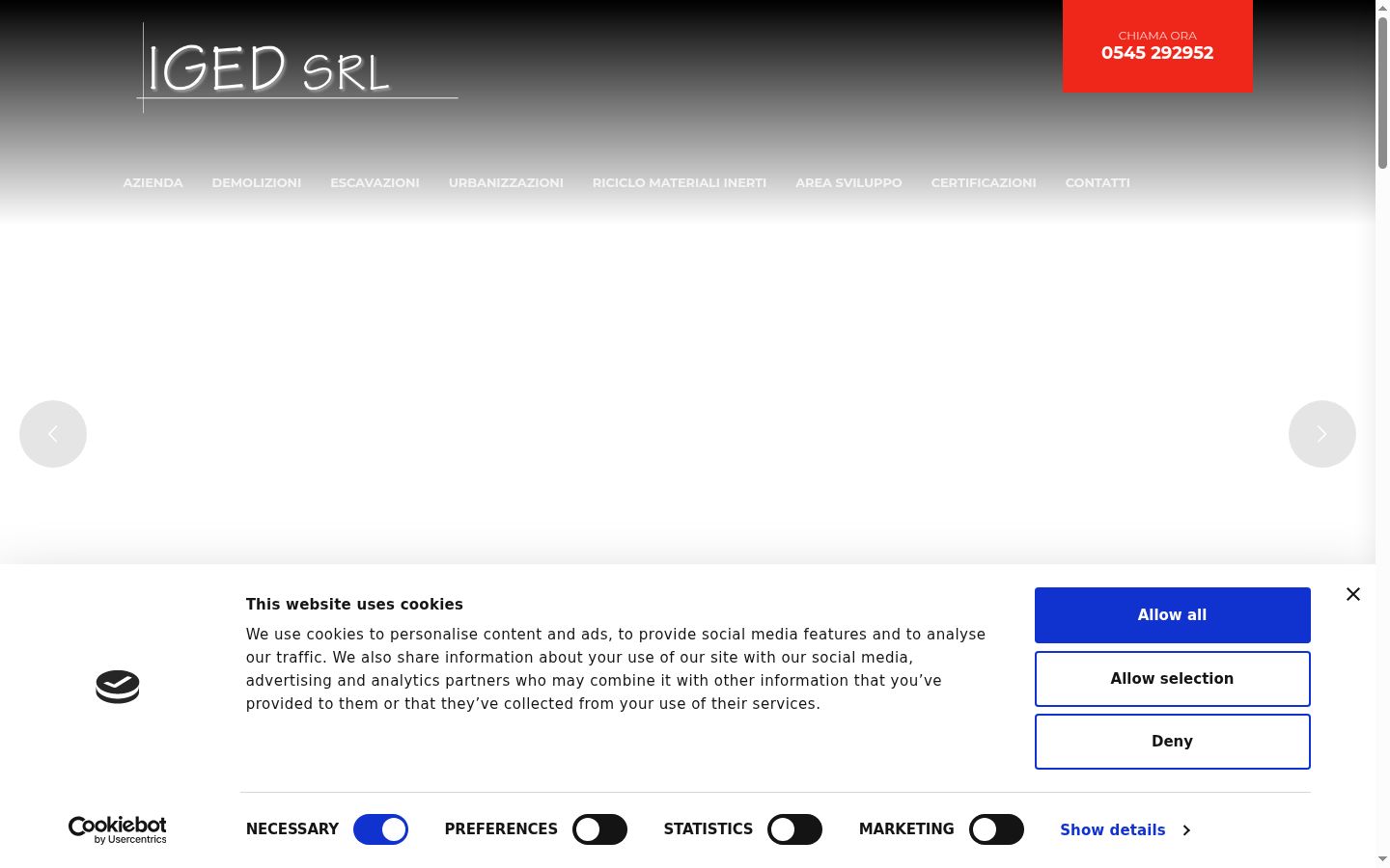 Screenshot des Einwilligungsbanners vor jeglicher Interaktion