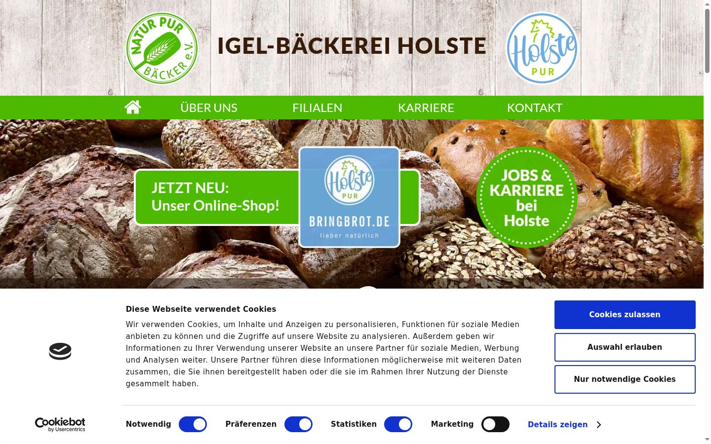 Screenshot tal-banner tal-kunsens muri qabel kwalunkwe interazzjoni