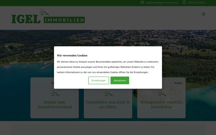 Screenshot of igel-immobilien.at