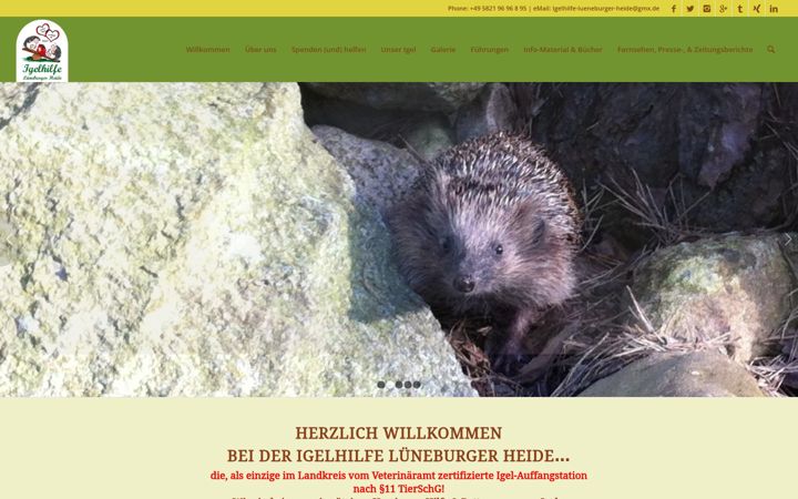 Screenshot of igelhilfe-lueneburger-heide.de