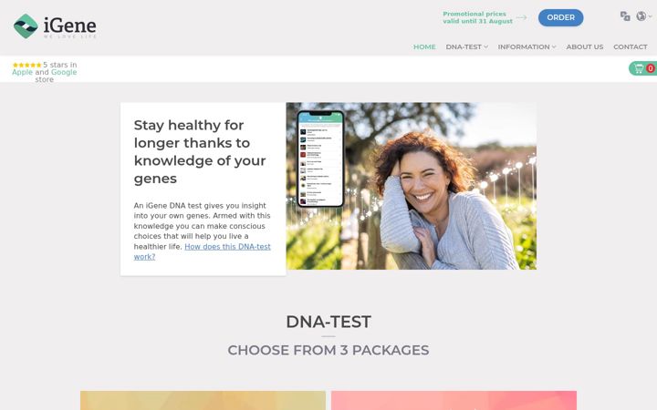 Screenshot of igene.se