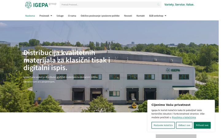 Screenshot di igepa.hr