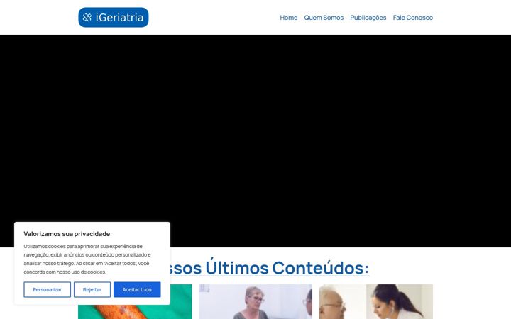 Screenshot of igeriatria.com.br
