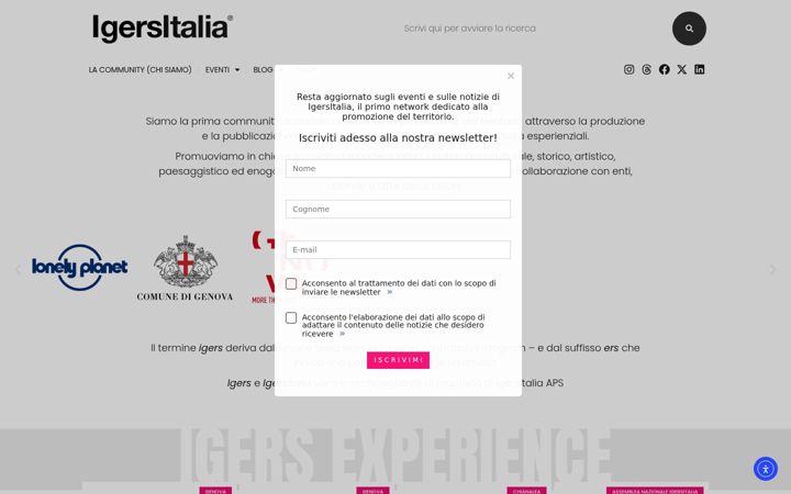 Screenshot of igersitalia.it