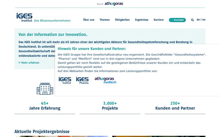 Screenshot of iges.com