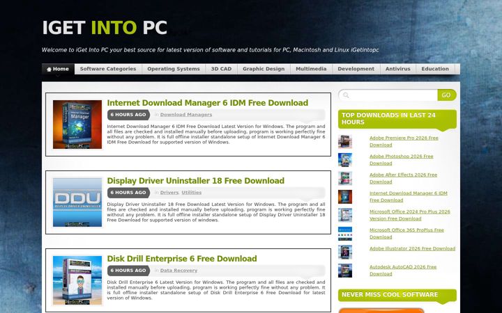 Screenshot of igetintopc.com