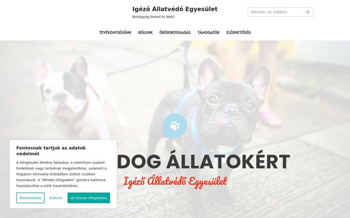 Screenshot of igezoegyesulet.hu
