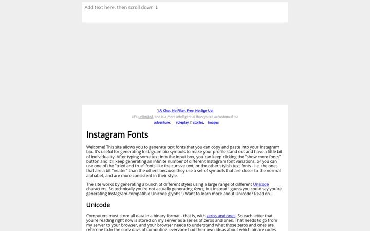 Screenshot of igfonts.io