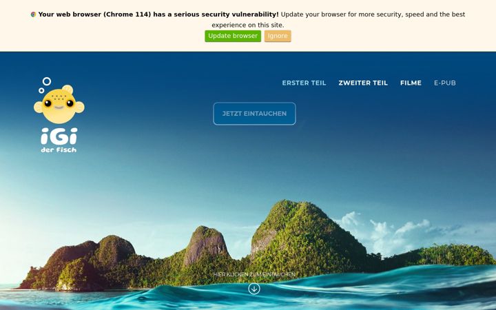 Screenshot of igiderfisch.ch