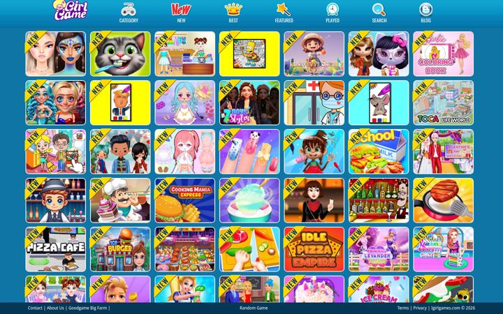 Screenshot of igirlgames.com