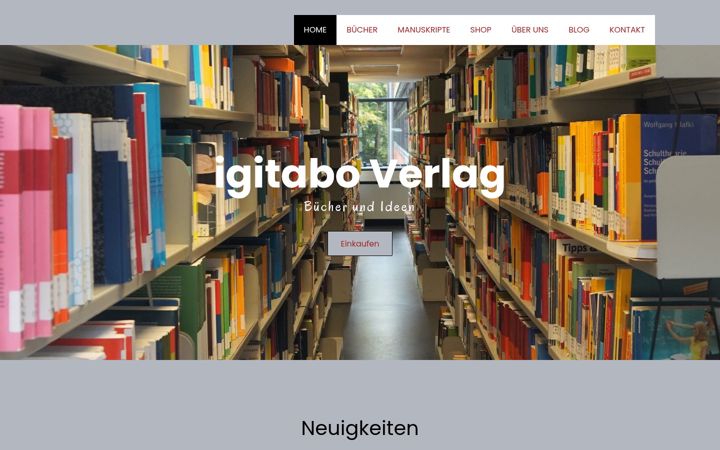 Screenshot of igitabo.de