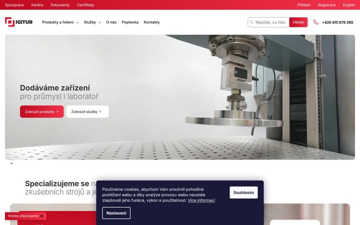 Screenshot of igitur.cz
