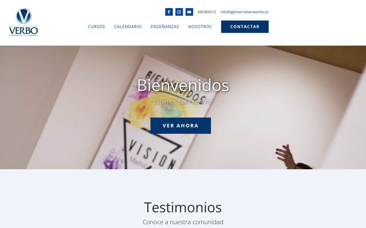 Screenshot of iglesiacristianaverbo.es