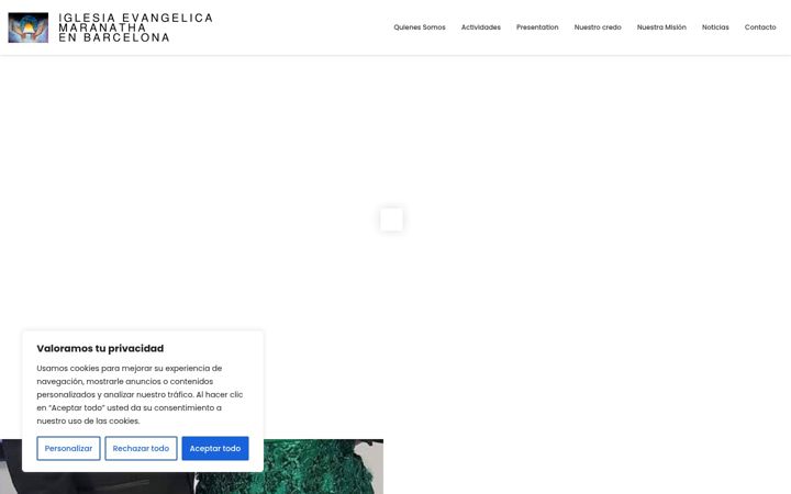 Screenshot of iglesiaevangelicaenbarcelona.com