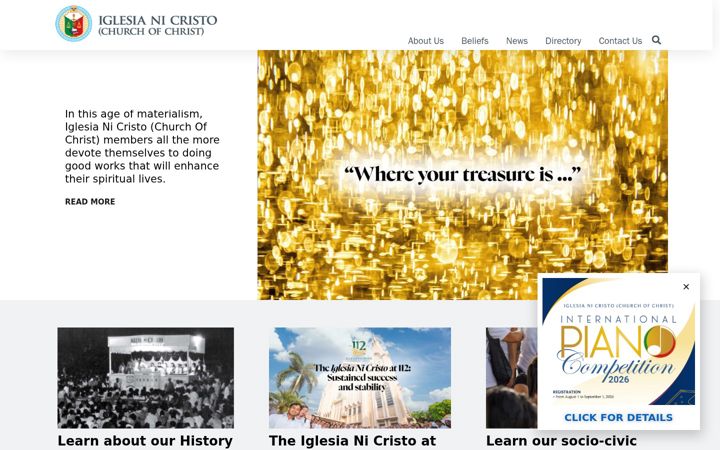 Screenshot of iglesianicristo.net