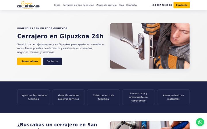 Screenshot of iglesiascerrajeros.com