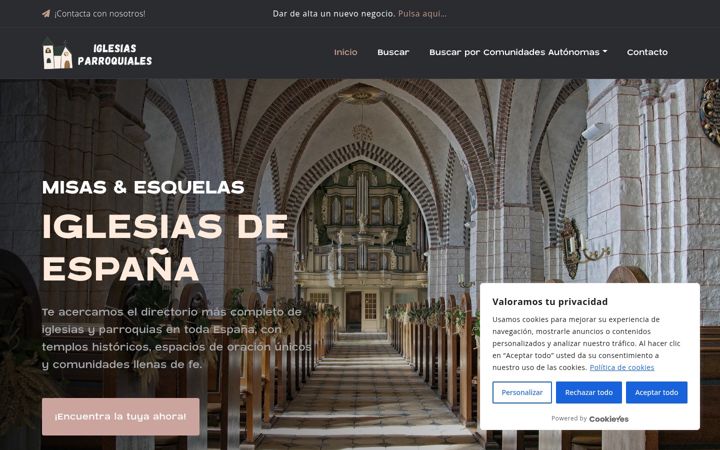 Screenshot of iglesiasparroquiales.com