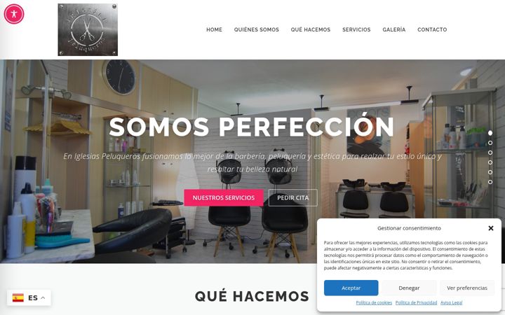 Screenshot of iglesiaspeluqueros.com