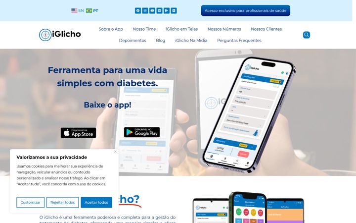 Screenshot of iglicho.com.br