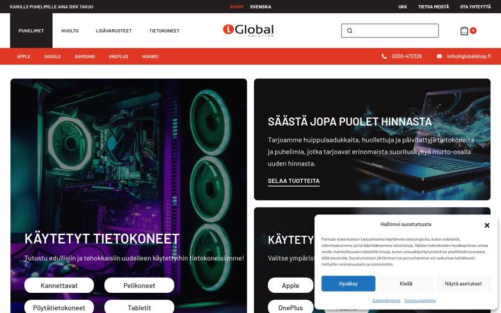 Screenshot of iglobalshop.fi