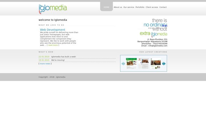 Snímek obrazovky iglomedia.com