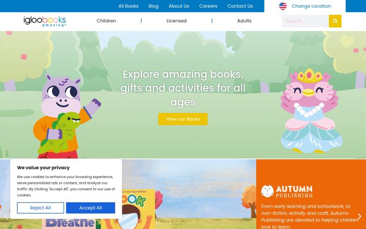 Screenshot of igloobooks.com