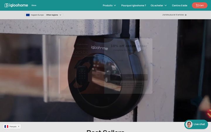 Screenshot of igloohome.fr