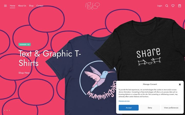Screenshot of iglooshirts.com