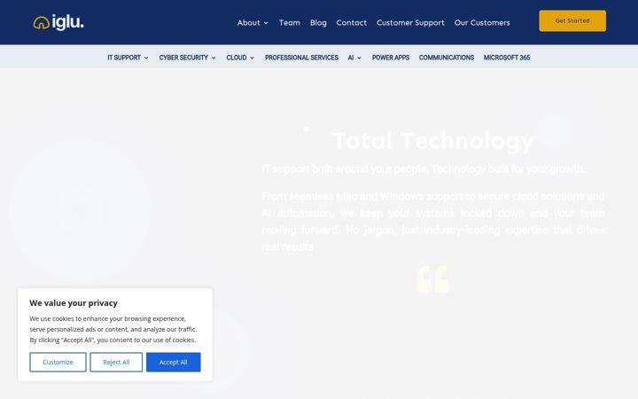 Screenshot of iglutech.com
