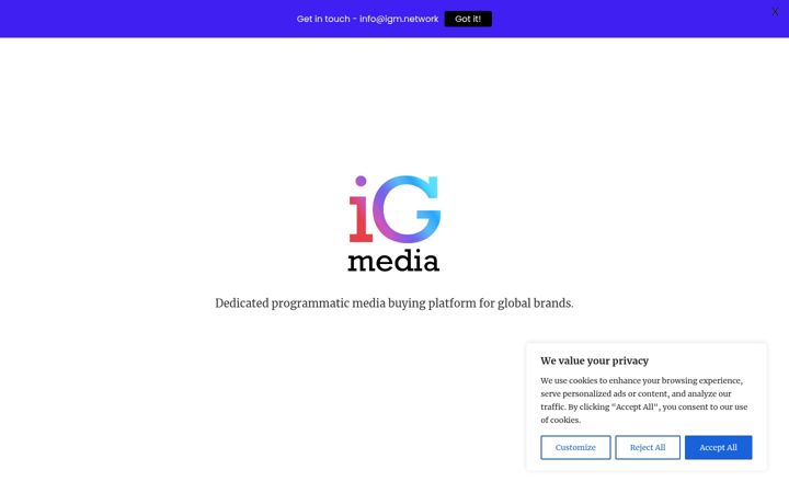 Screenshot of igm.network