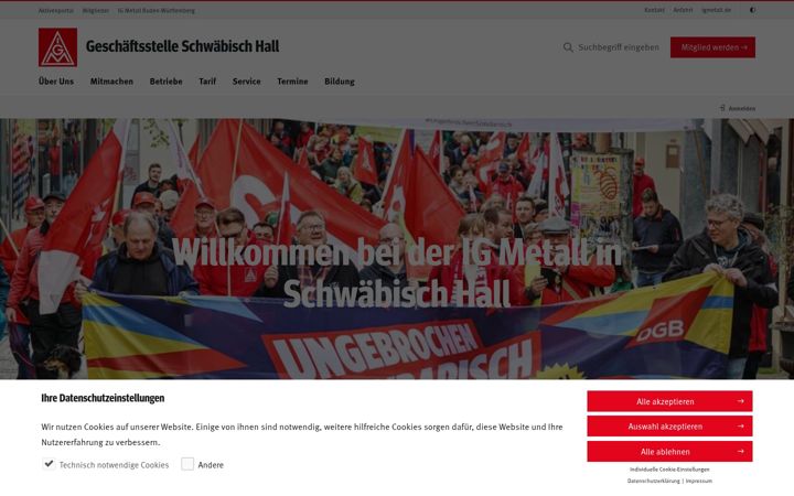 Screenshot of igmetallsha.de
