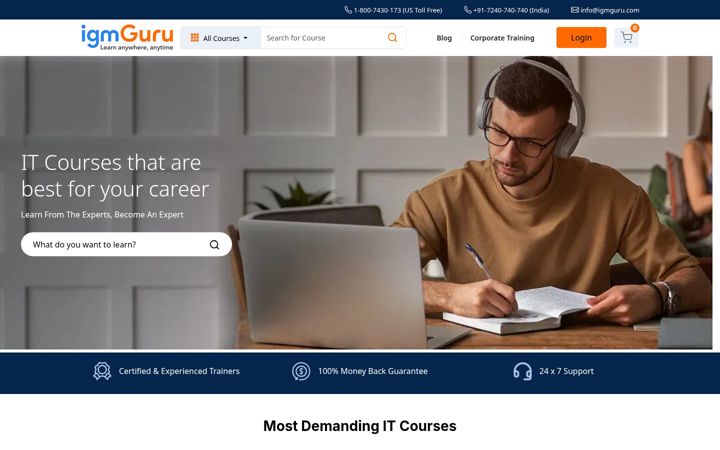 Screenshot of igmguru.com