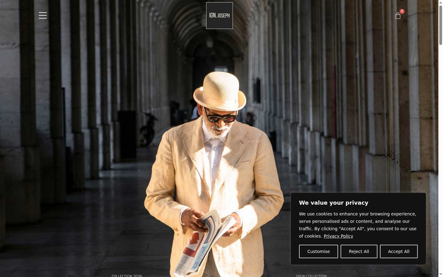 Screenshot of the consent banner shown before any interaction