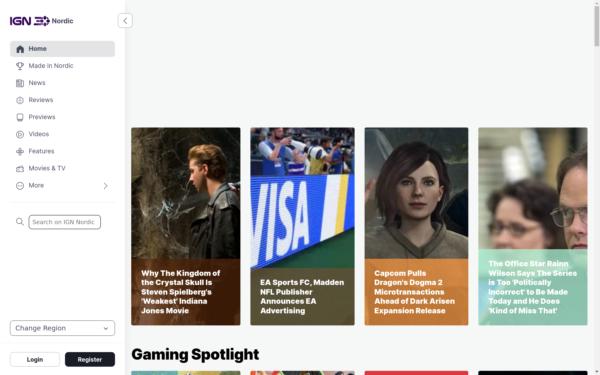 Screenshot of ign.com