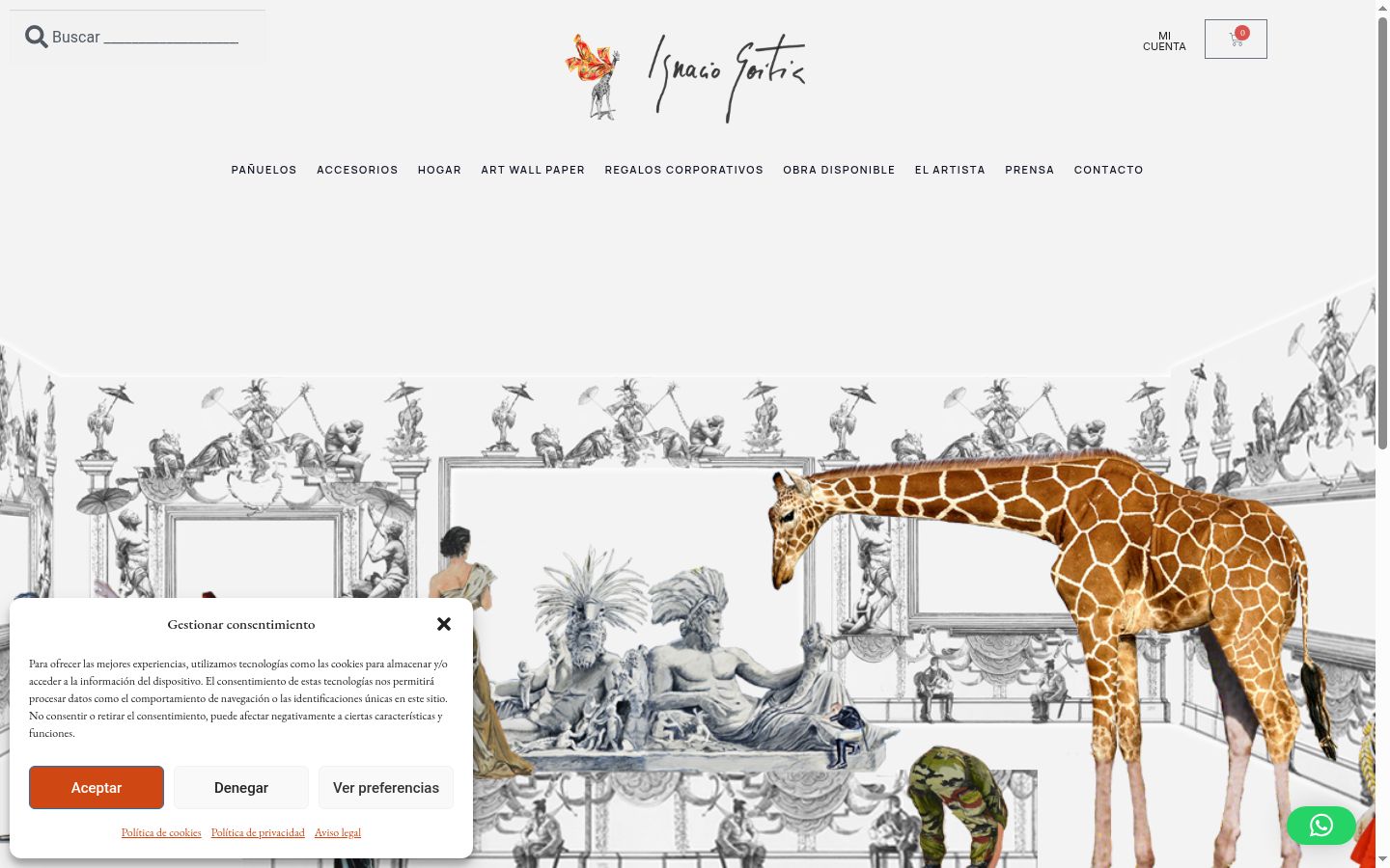 Screenshot of the consent banner shown before any interaction