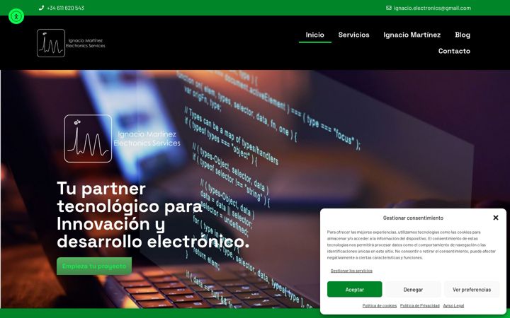Screenshot of ignaciomartinezelectronics.com