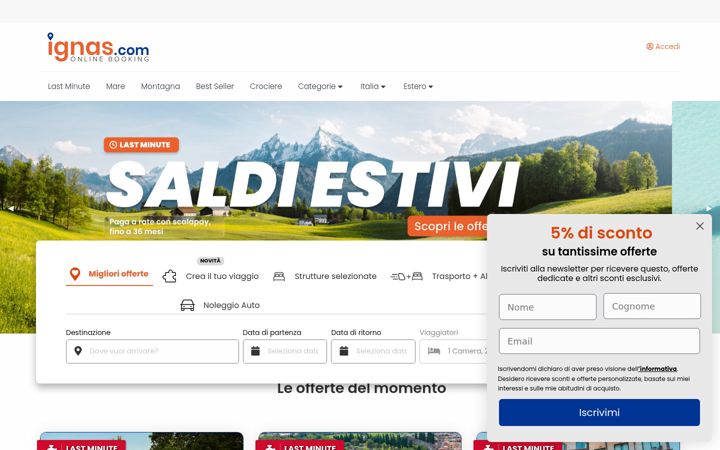 Screenshot of ignas.com