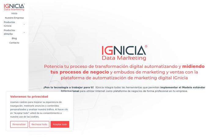 Екранна снимка на ignicia.com