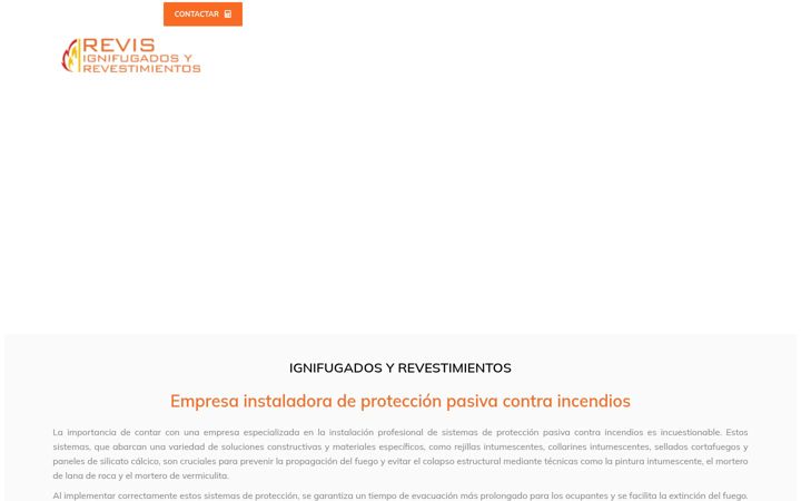 Screenshot of ignifugadosyrevestimientos.com