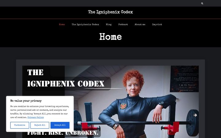 Екранна снимка на igniphenix.com