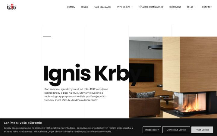 Screenshot of igniskrby.sk