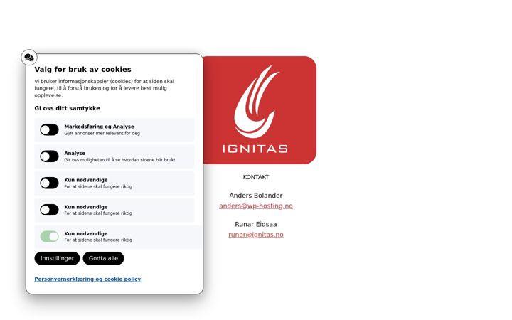 Screenshot of ignitas.no