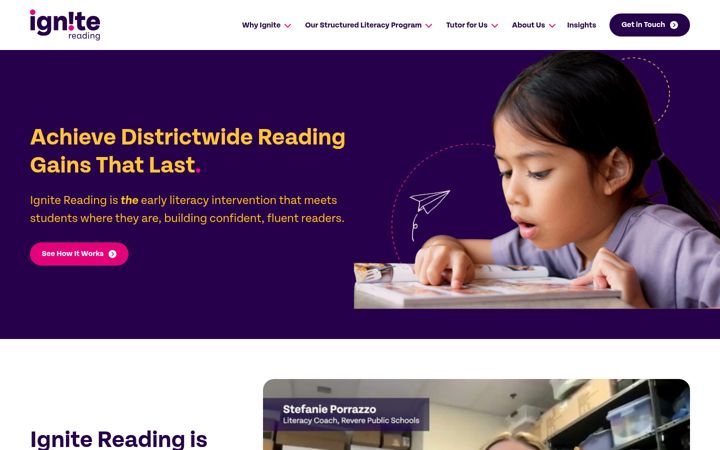 Screenshot of ignite-reading.com