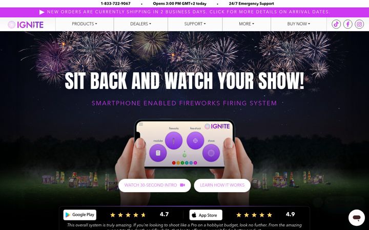 Screenshot of ignitefiringsystems.com
