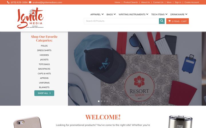 Screenshot of ignitemedianc.com
