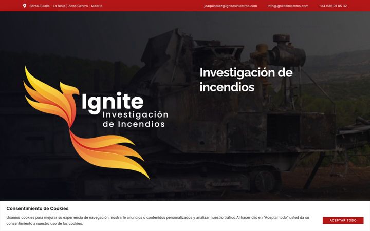 Screenshot of ignitesiniestros.com