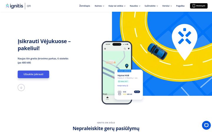 Posnetek zaslona ignitison.lt